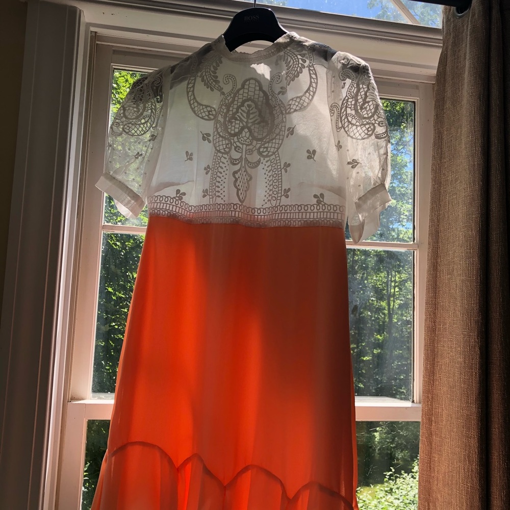 NWT Silvian Heach Catignano dress Babydoll Embroidery Lace Size M